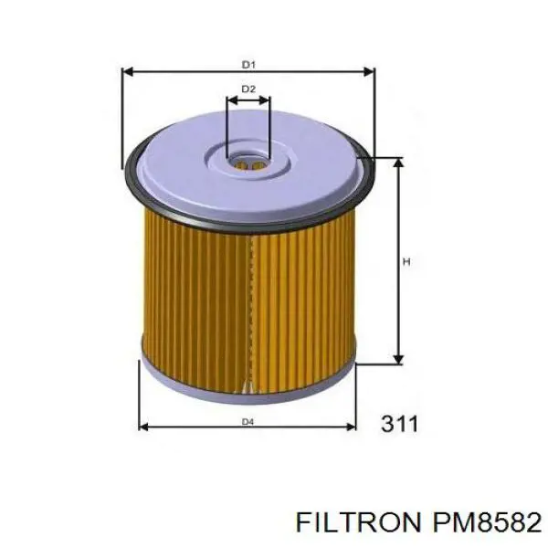 Топливный фильтр PM8582 Filtron