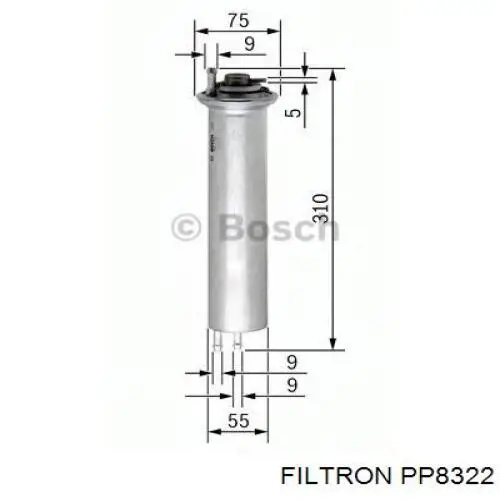 Filtro combustible PP8322 Filtron