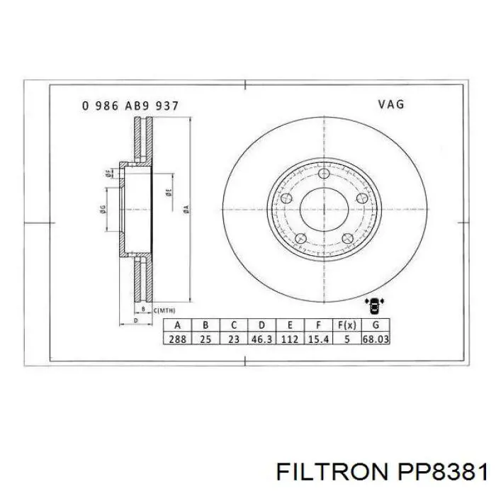Купить PP8381 Filtron Фильтр-отстойник топлива грубой очистки