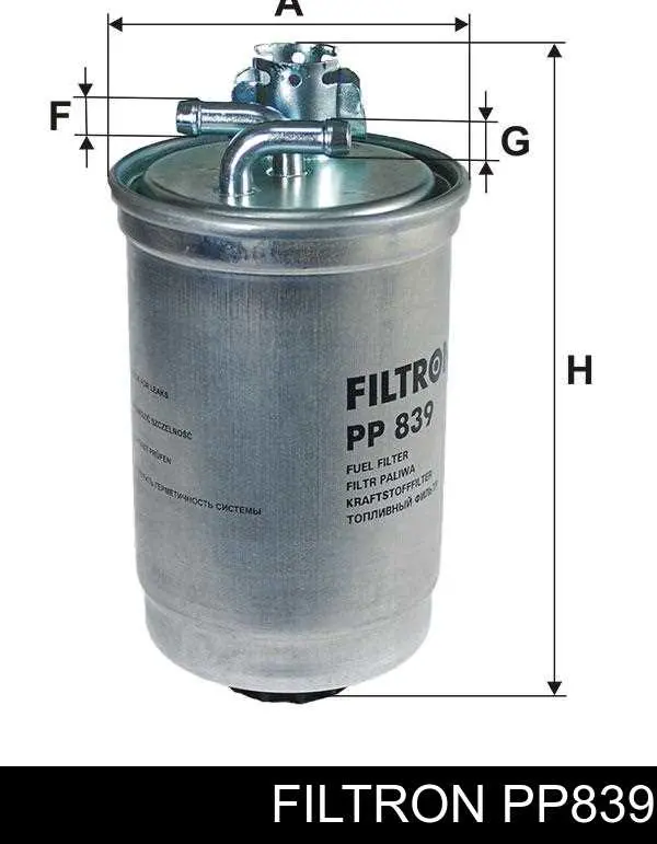 Фильтр тонкой очистки топлива Filtron PP839 цена, от 10.14 USD