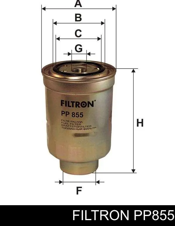 Фильтр тонкой очистки топлива Filtron PP855 цена, от 10.14 USD