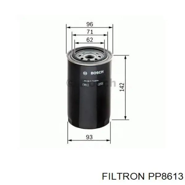 Купить PP8613 Filtron Фильтр-отстойник топлива грубой очистки