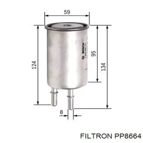 Топливный фильтр PP8664 Filtron