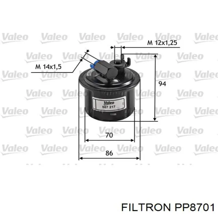 Топливный фильтр PP8701 Filtron