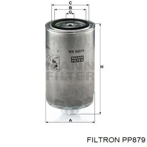 Фильтр тонкой очистки топлива Filtron PP879 цена, от 11.25 USD