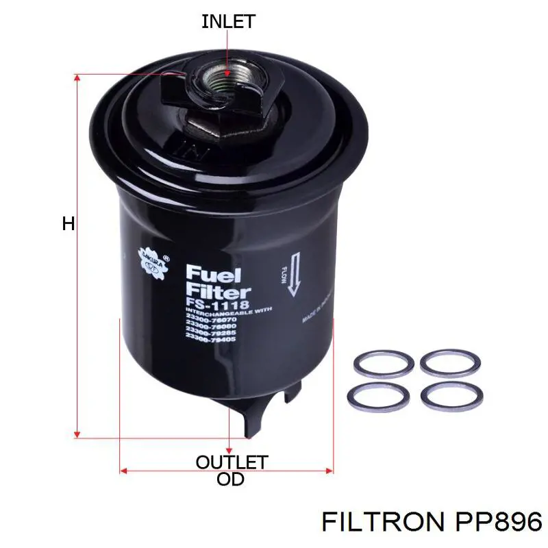 Фильтр тонкой очистки топлива Filtron PP896 цена, от 4.89 USD