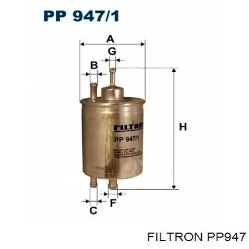 Фильтр тонкой очистки топлива Filtron PP947 цена, от 31.71 USD