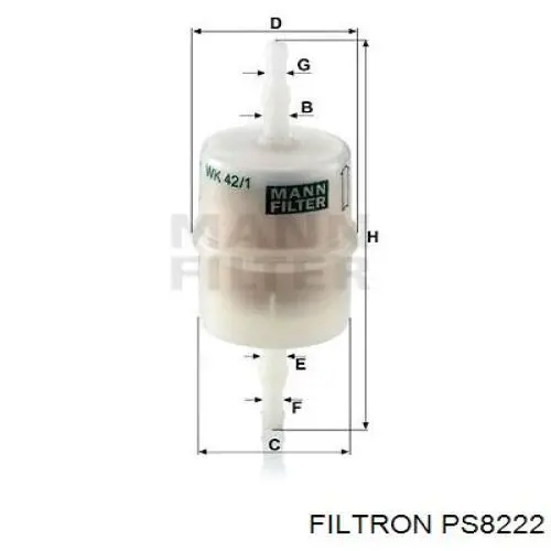 PS8222 Filtron Фильтр топлива