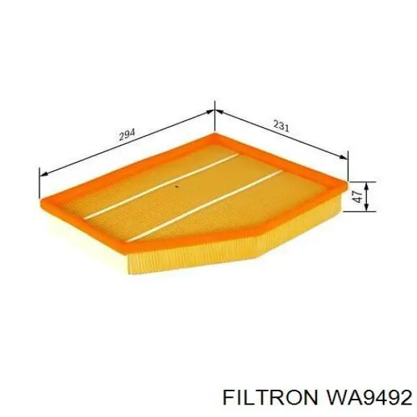 Элемент воздушного фильтра Filtron WA9492 цена, от 11.45 USD