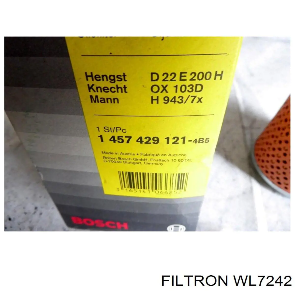 WL7242 Filtron масляный фильтр