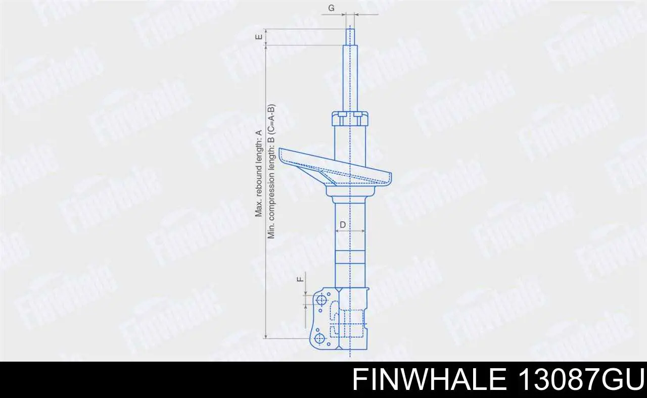 Амортизатор передний 13087GU Finwhale