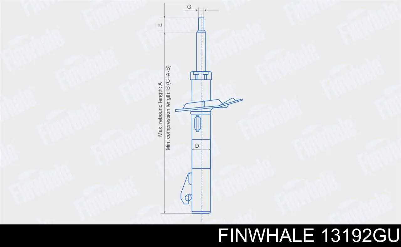 Амортизатор передний 13192GU Finwhale