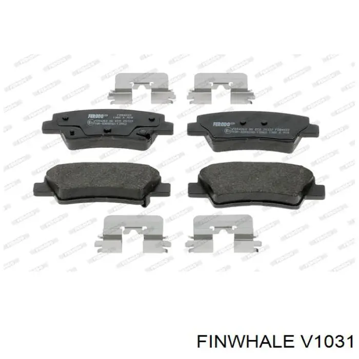 V1031 Finwhale колодки тормозные задние дисковые