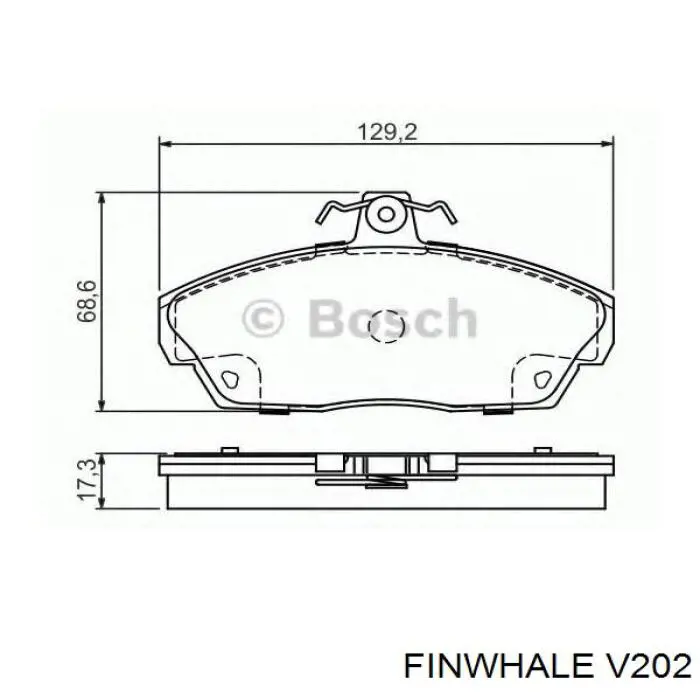 Купить V202 Finwhale Колодки тормозные