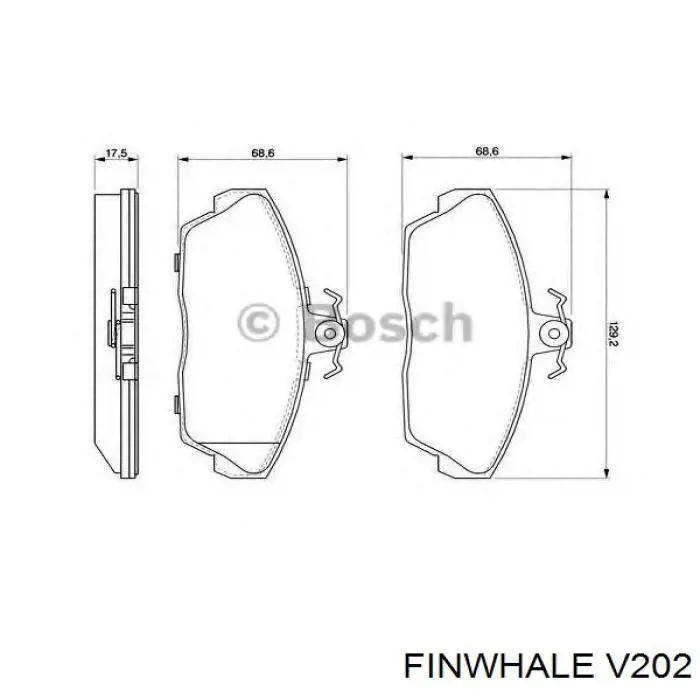 Передние тормозные колодки V202 Finwhale
