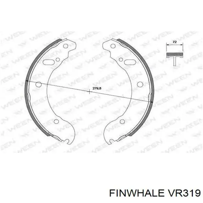 Колодки тормозные задние барабанные Finwhale VR319