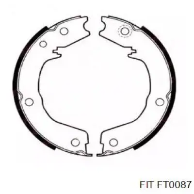 Задние барабанные колодки FT0087 FIT