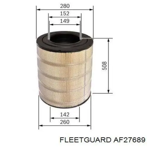 Купить AF27689 Fleetguard Автомобильный фильтр воздуха