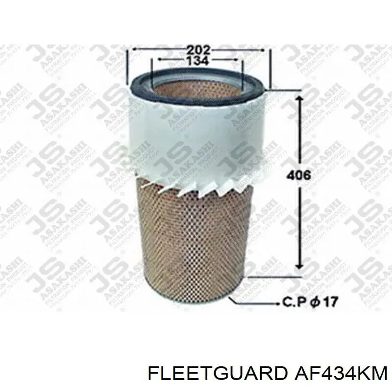 AF434KM Fleetguard Воздушный фильтр двигателя