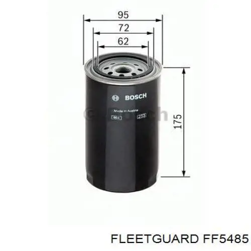 Фильтр тонкой очистки топлива Fleetguard FF5485 цена, от 13.22 USD
