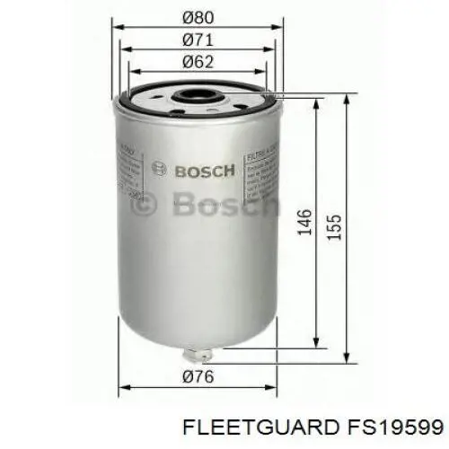 FS19599 Fleetguard топливный фильтр