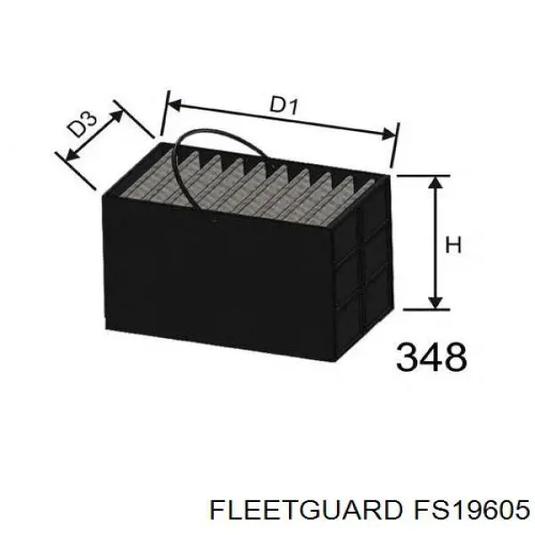 Фильтр тонкой очистки топлива Fleetguard FS19605 цена, от 4.10 USD