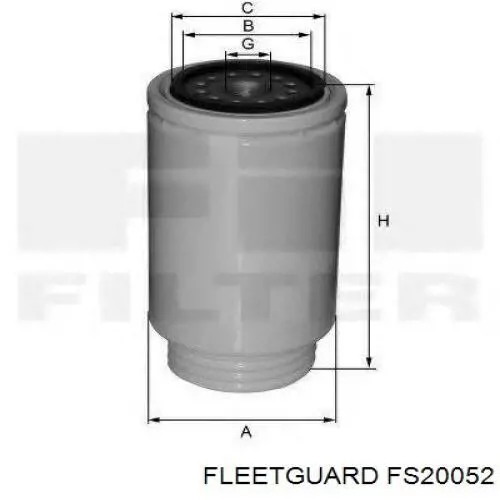Фильтр тонкой очистки топлива Fleetguard FS20052 цена, от 51.48 USD
