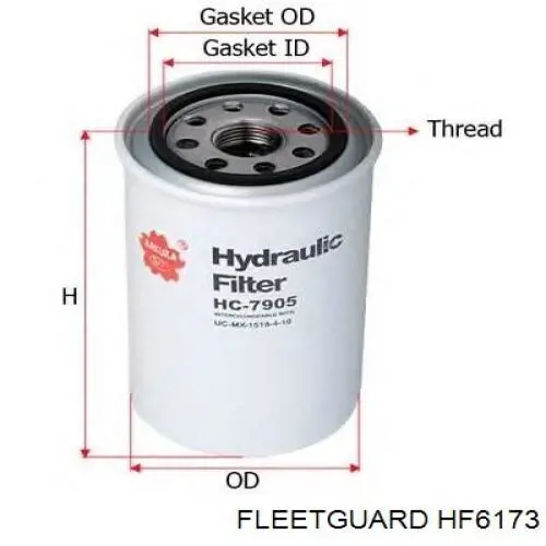 Фильтр гидравлической системы HF6173 Fleetguard