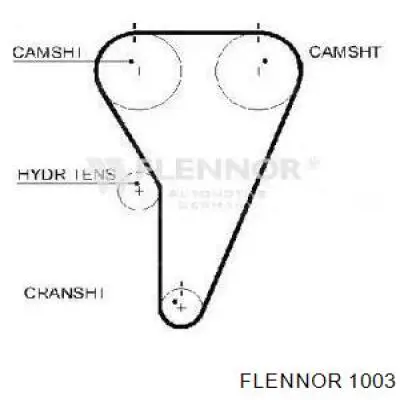 Ремень ГРМ 1003 Flennor