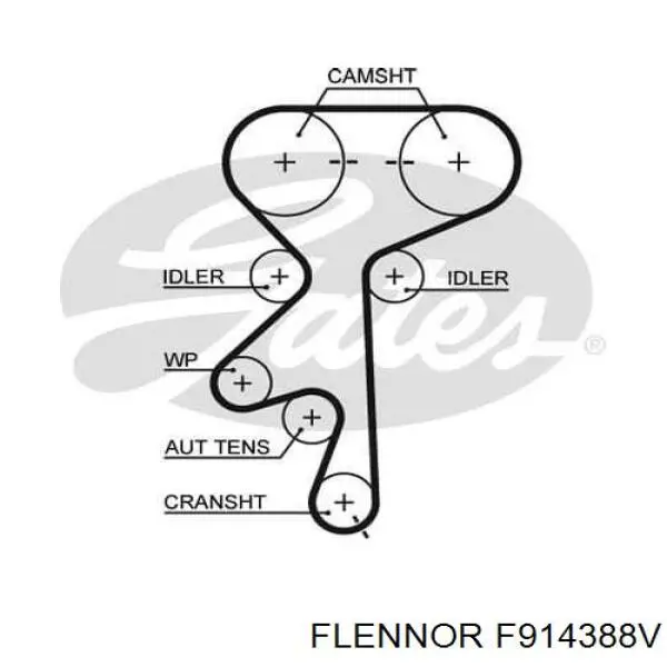 ГРМ ремни, комплект Flennor F914388V цена, от 62.73 USD