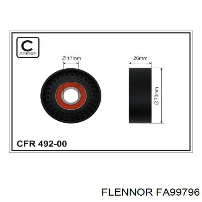 Натяжитель приводного ремня Flennor FA99796