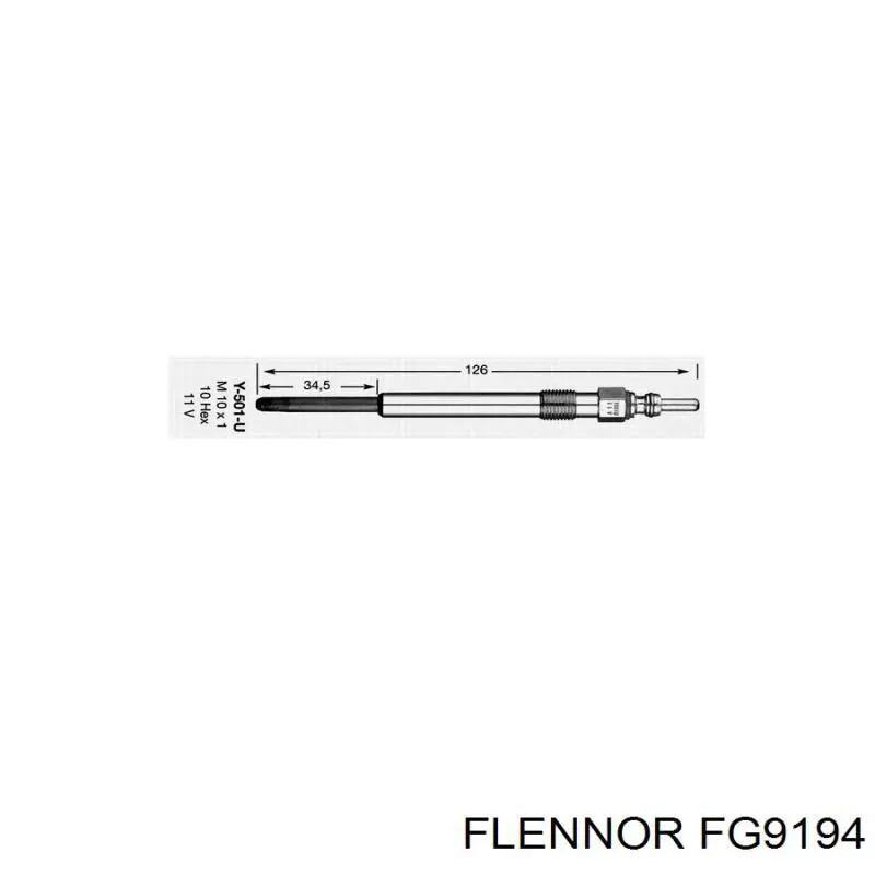 Свечи накала FG9194 Flennor