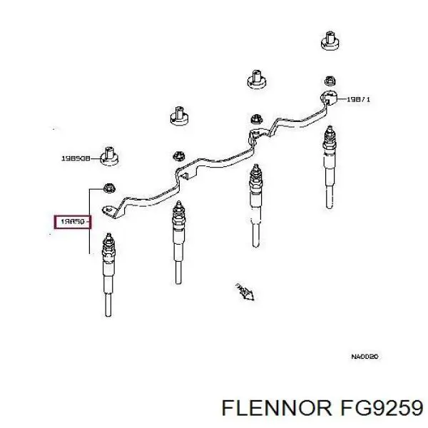 Свечи накала Flennor FG9259 цена, от 6.46 USD
