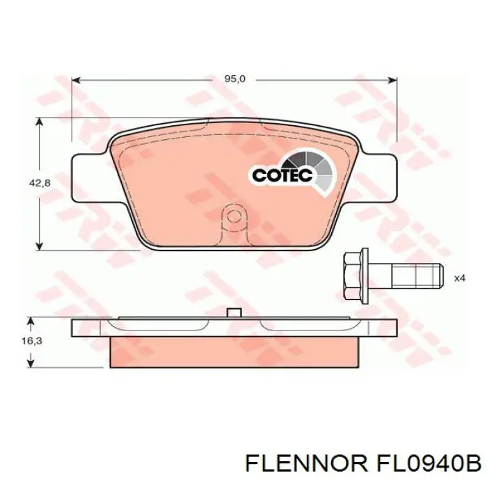 Купить FL0940B Flennor Наконечник рулевой тяги, внешний