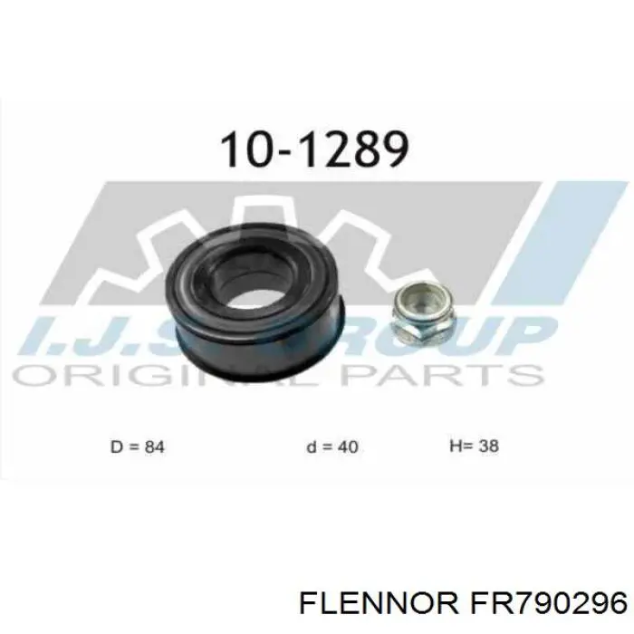 FR790296 Flennor Подшипник ступицы передней