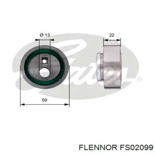 Ролик натяжителя ремня ГРМ Flennor FS02099