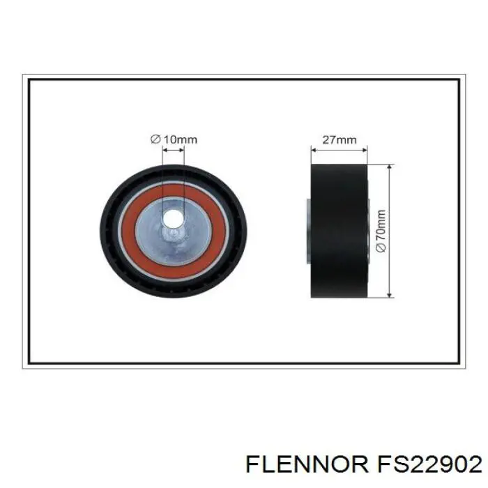 Ролик приводного ремня паразитный Flennor FS22902