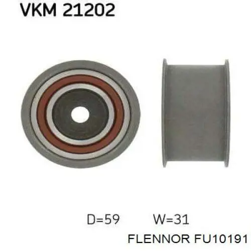 Обводной ролик ремня ГРМ Flennor FU10191 цена, от 20.96 USD