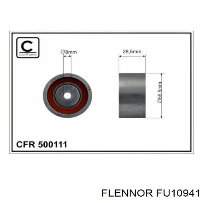 Обводной ролик ремня ГРМ Flennor FU10941 цена, от 21.72 USD