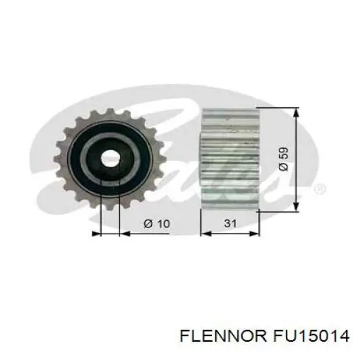 FU15014 Flennor Паразитный ведущий ролик