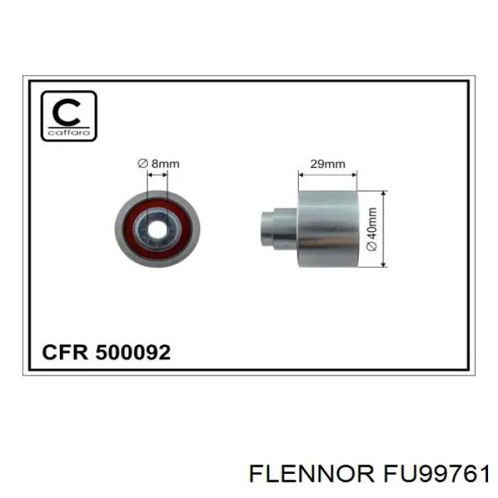 Паразитный ролик ГРМ FU99761 Flennor