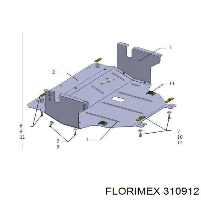 310912 Florimex Защита картера двигателя