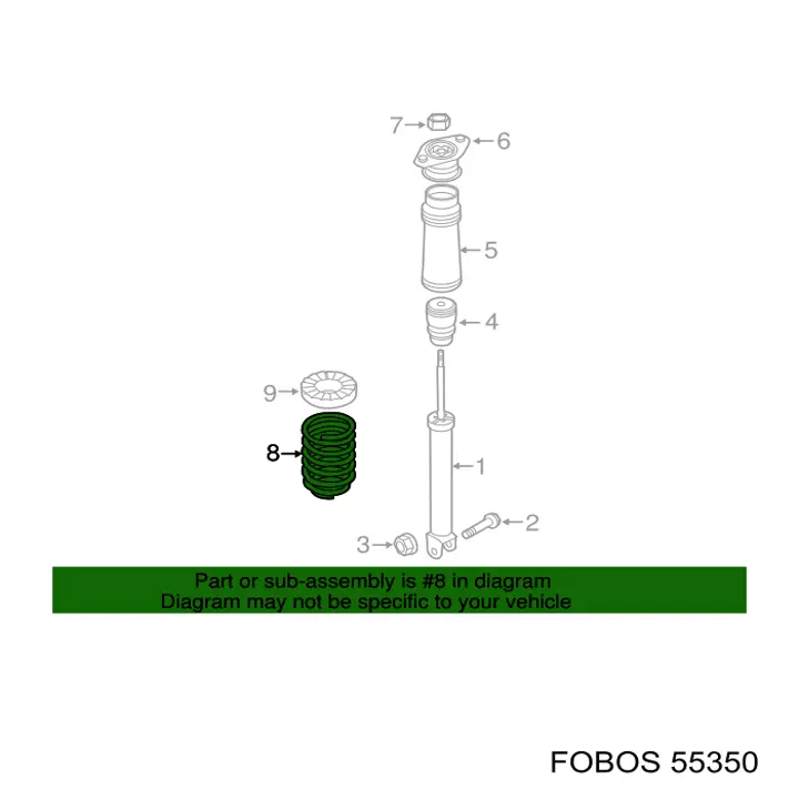 Задняя пружина 55350 Fobos