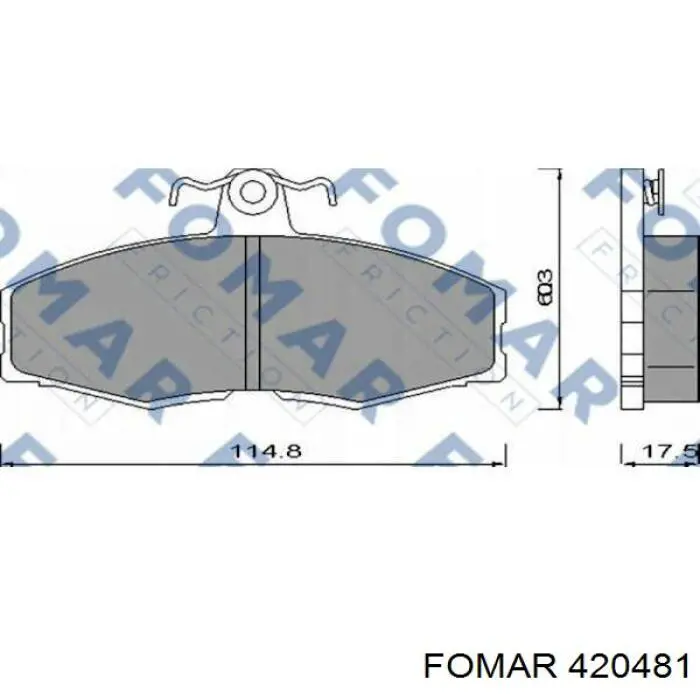 420481 Fomar Roulunds колодки тормозные передние дисковые