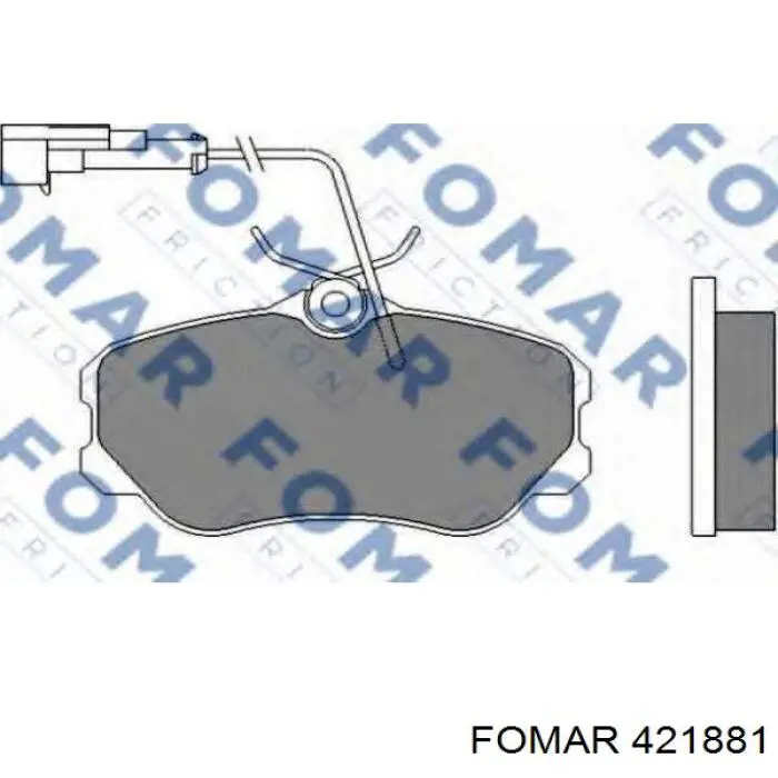 Передние тормозные колодки 421881 Fomar Roulunds