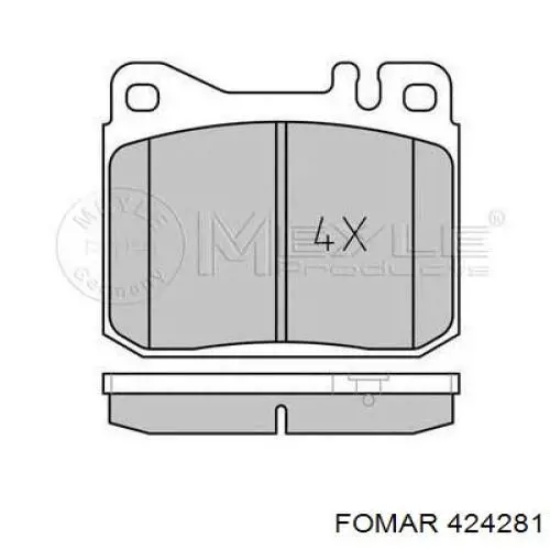 Передние тормозные колодки 986463921 Bosch