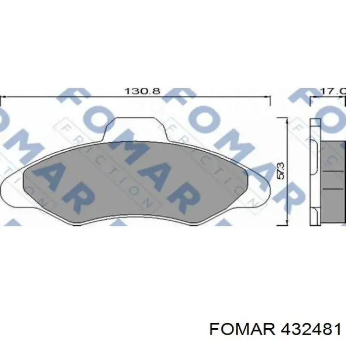 432481 Fomar Roulunds передние тормозные колодки