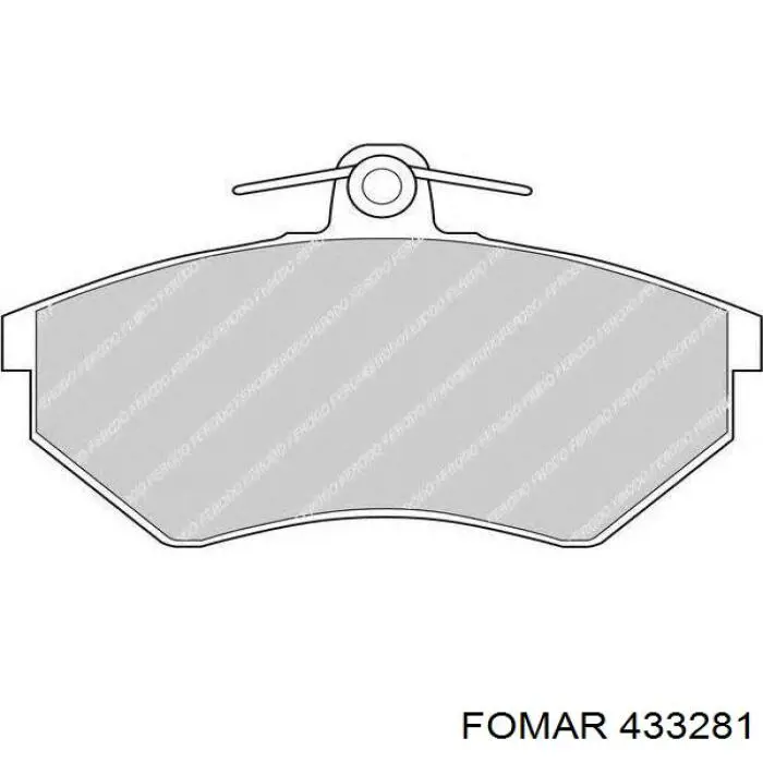 433281 Fomar Roulunds колодки тормозные передние дисковые