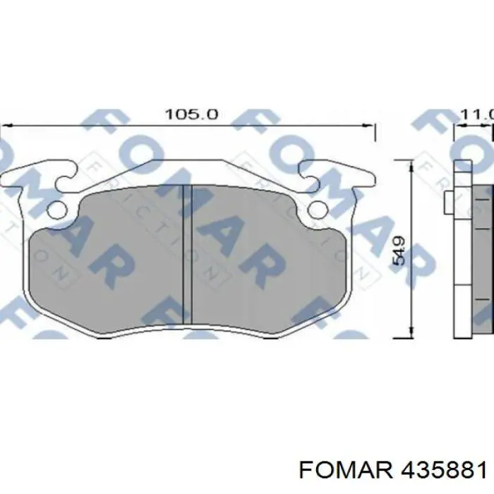 Колодки тормозные задние дисковые на Renault 9  L42