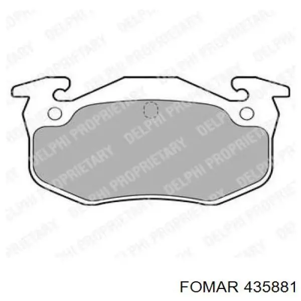 Pastillas de freno traseras 435881 Fomar Roulunds